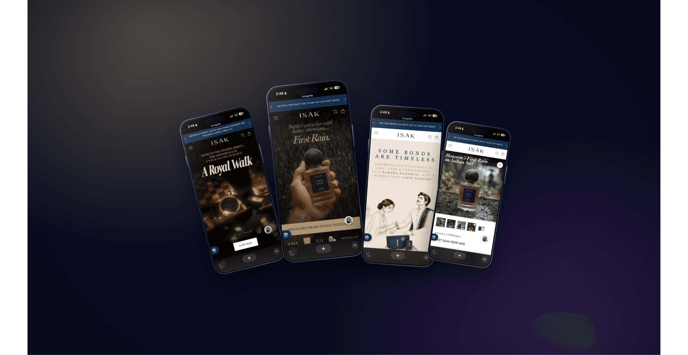 ISAK Fragrances Landing Page Redesign