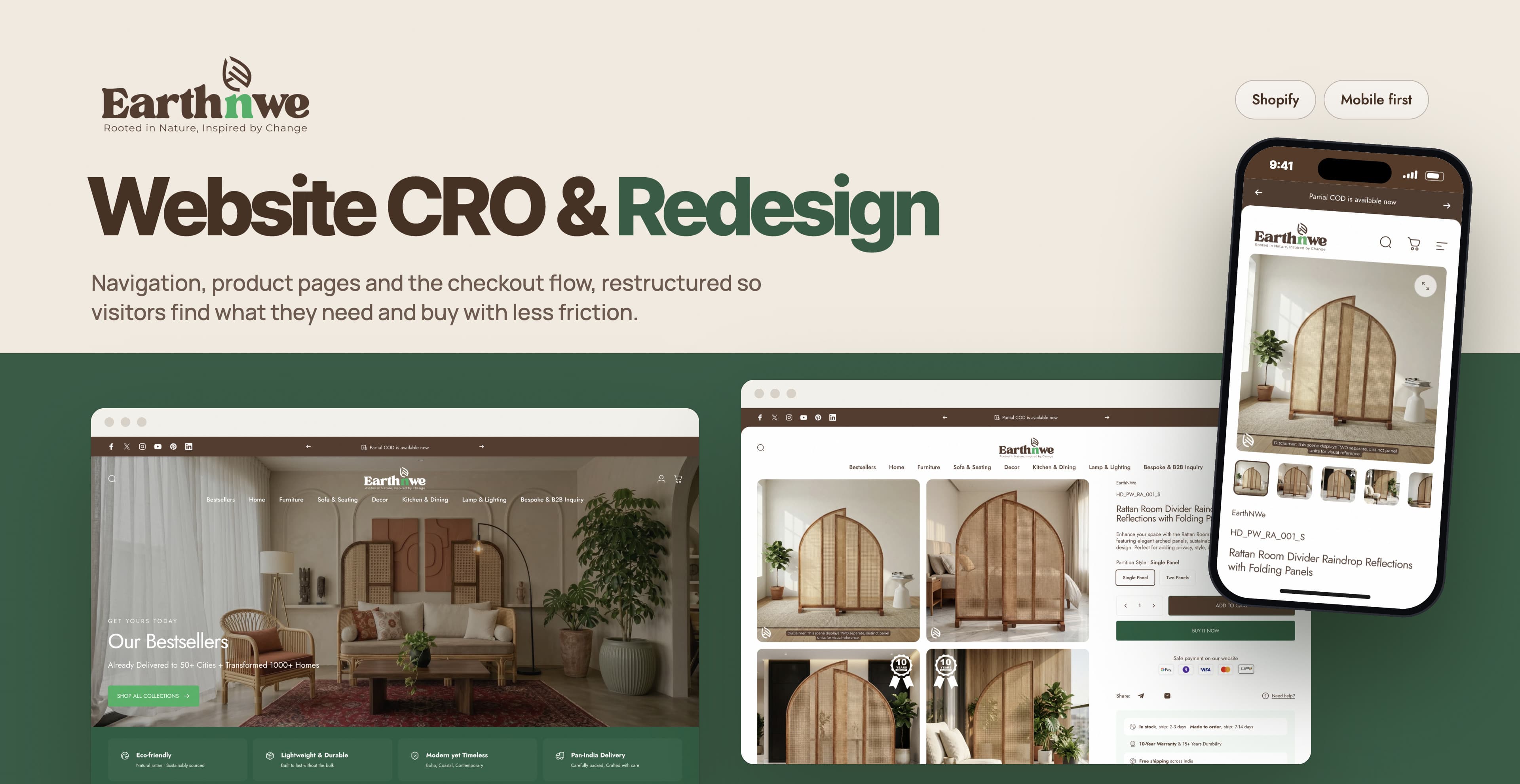 EarthNWe Website CRO & Redesign