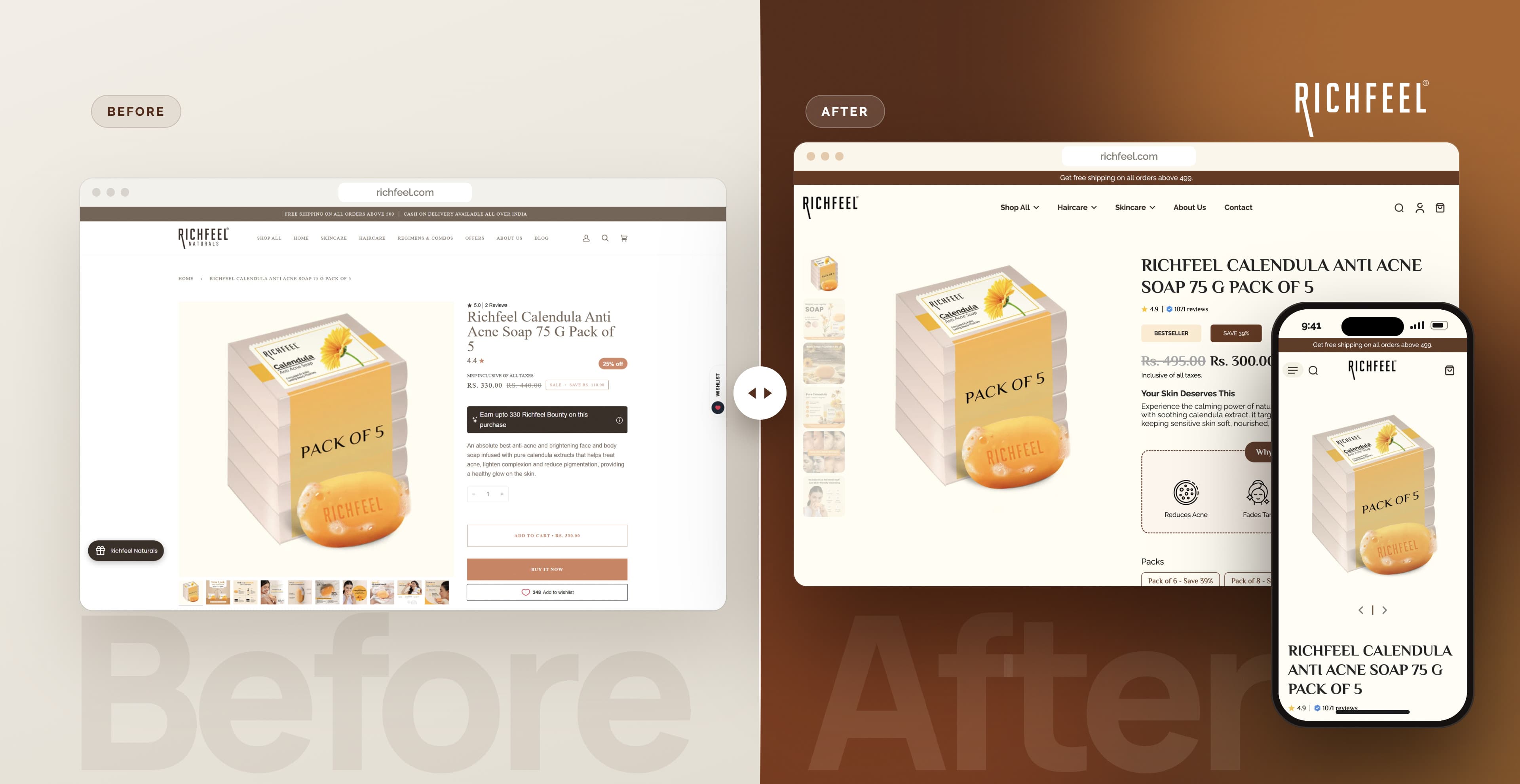 Richfeel.com Website Conversion Rate Optimisation