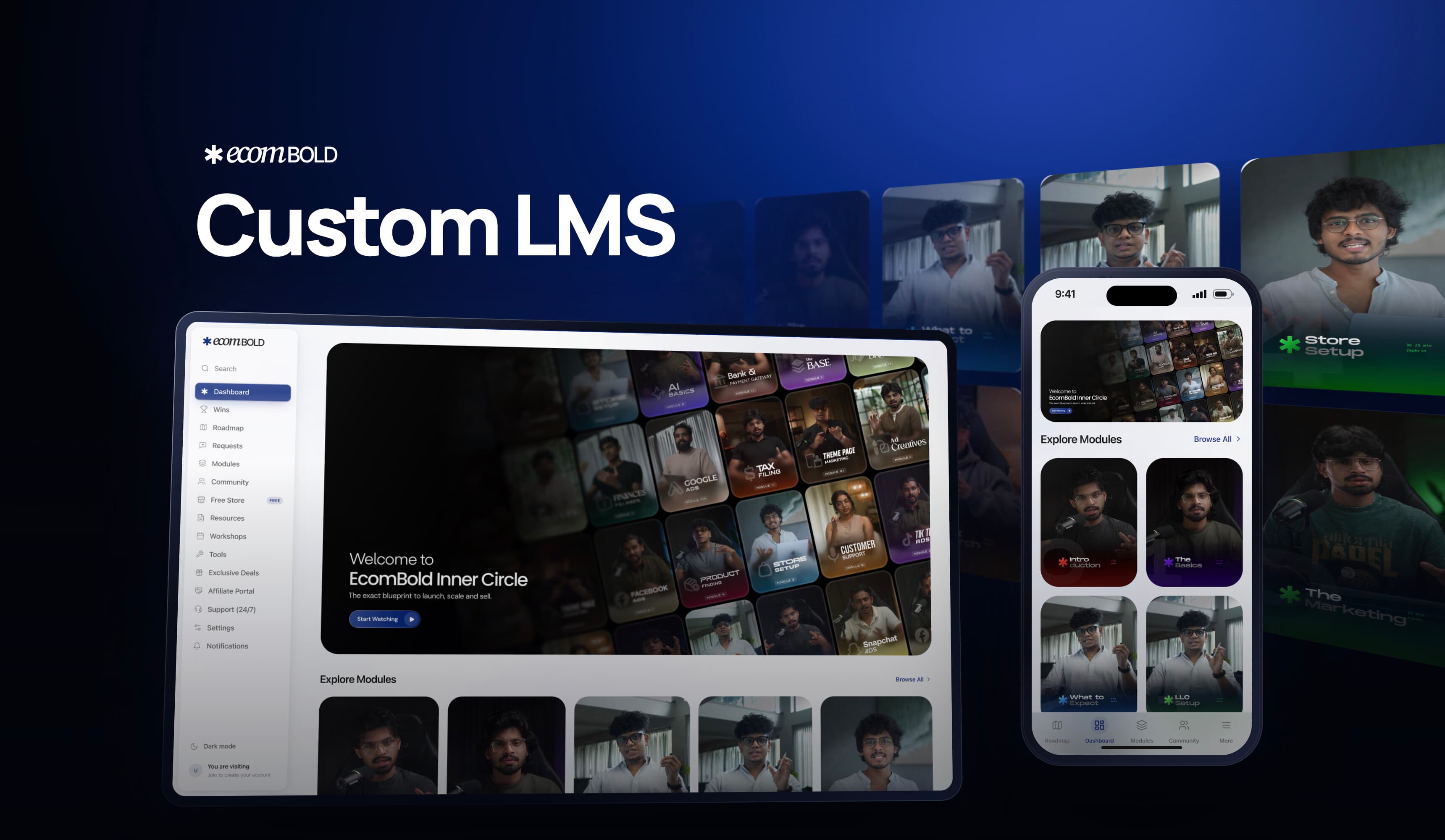 Ecombold - Custom LMS on Web, iOS, Android