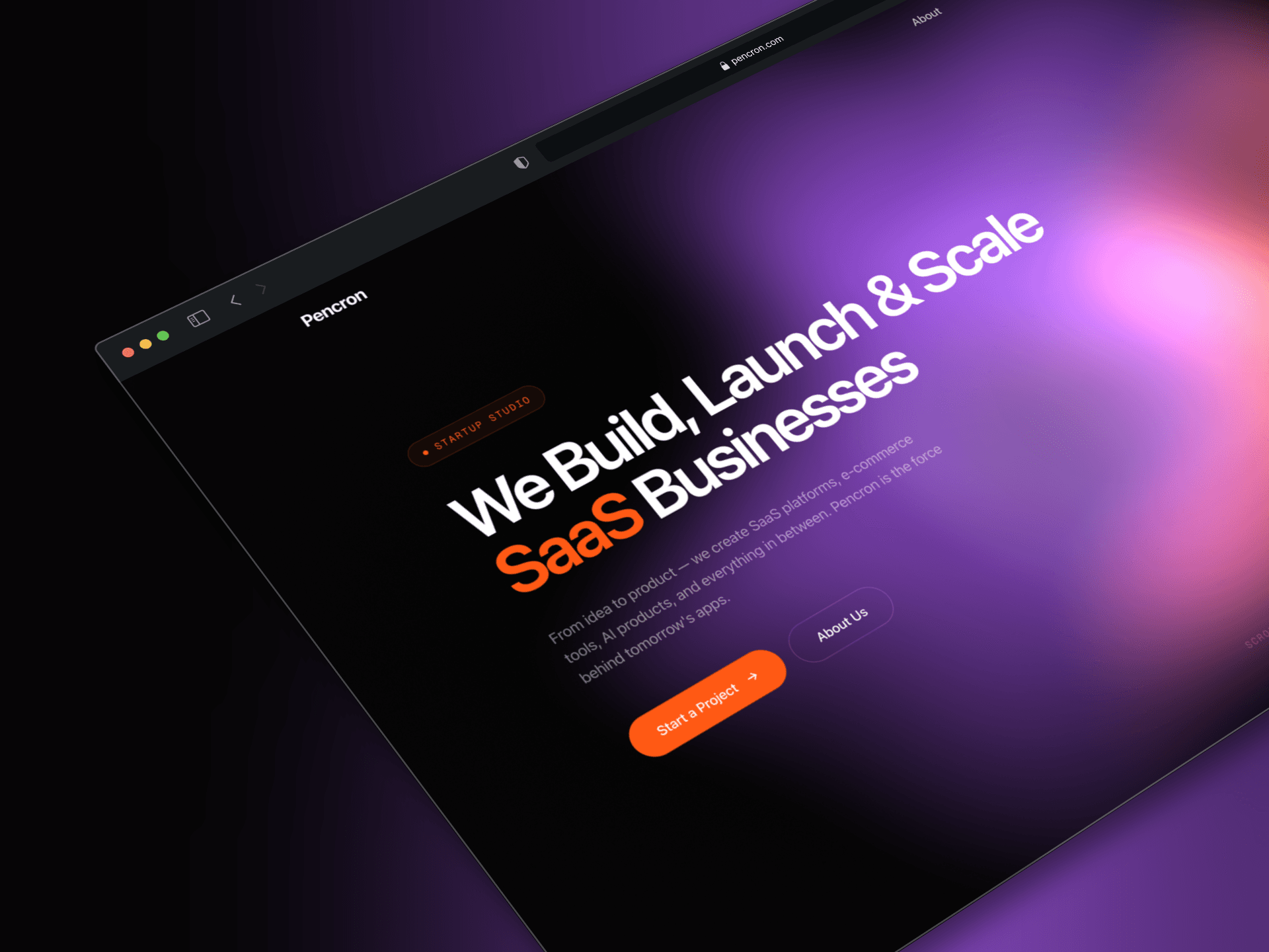 Pencron Startup Studio - Website Development