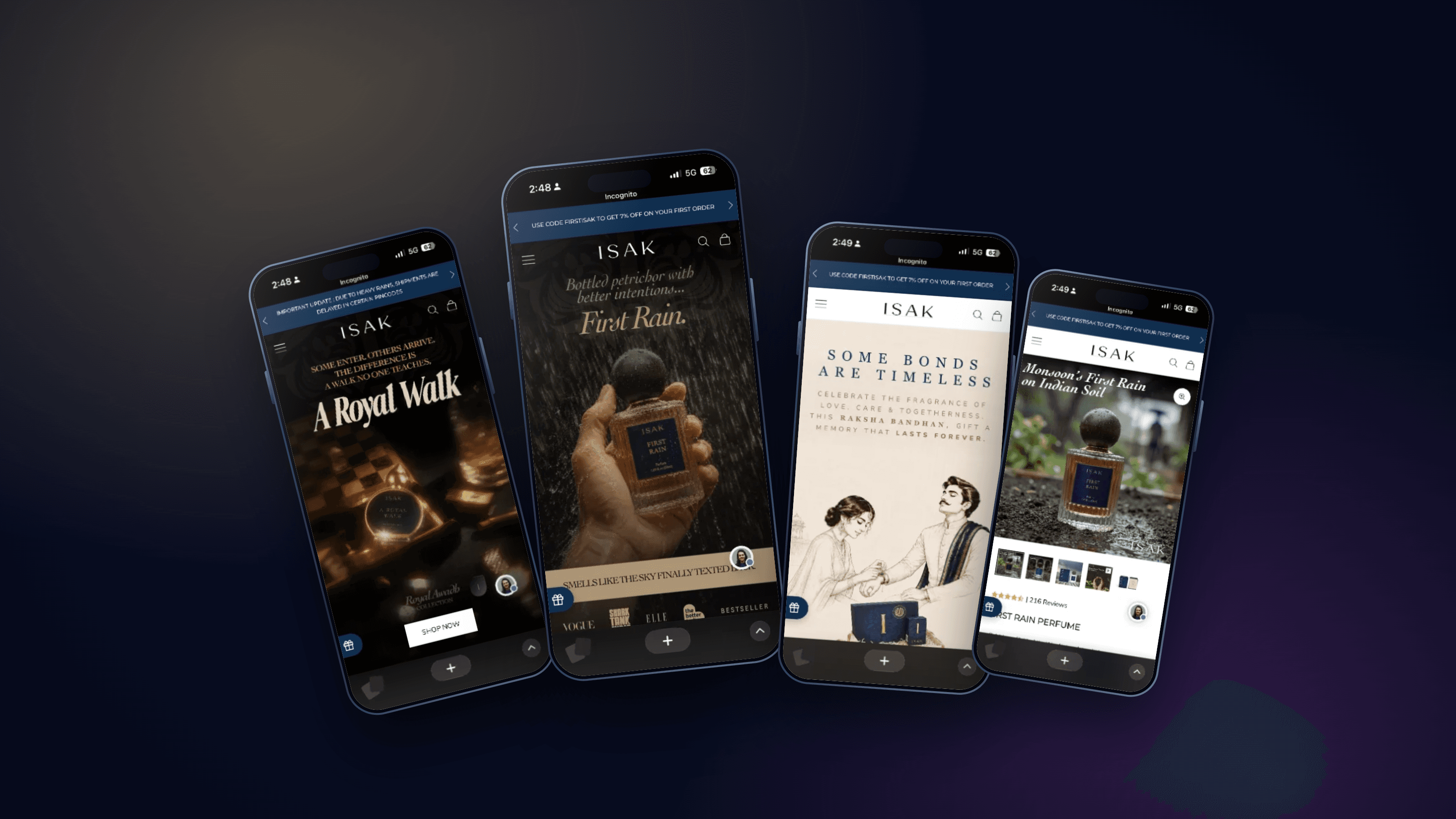 ISAK Fragrances Landing Page Redesign